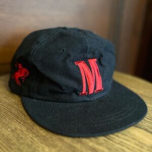 Vintage 1990s Marlboro Promotional Black and Red Cap Hat RARE